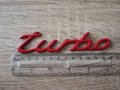 червена емблема Турбо Turbo за Порше Porsche, снимка 3