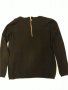 Черна мека блузка фино плетиво със златни орнаменти около деколтето, изчистени предница и гръб,с цип, снимка 6