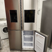 уникален иноксов хладилник с фризер, снимка 3 - Хладилници - 44638531