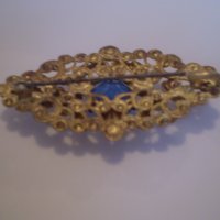 антикварна брошка  сини кристали , снимка 7 - Антикварни и старинни предмети - 37983099