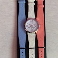 Нови Часовници с 3 бр. кожени каишки, снимка 10 - Дамски - 34094913