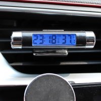 Часовник / термометър за кола автомобил електронен, снимка 2 - Аксесоари и консумативи - 39704012
