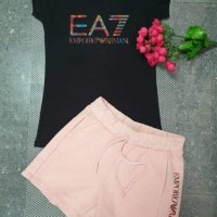 Armani дамски летни екипи - тениска и къси панталонки реплика, снимка 4 - Спортни екипи - 36899276
