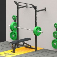 Стойка за клек с двоен летящ лост за монтаж на стена - Squat Rack, снимка 1 - Фитнес уреди - 31498829