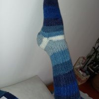 Ръчно плетени чорапи размер 37, снимка 2 - Мъжки чорапи - 38589378