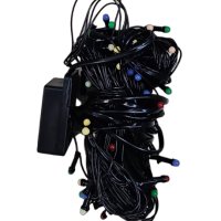 Цветни коледни лампички с черен кабел, снимка 4 - Декорация за дома - 42722724