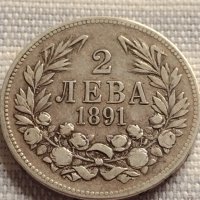 Сребърна монета 2 лева 1891г. Фердинанд първи Княз Български за КОЛЕКЦИОНЕРИ 40914, снимка 2 - Нумизматика и бонистика - 42832334