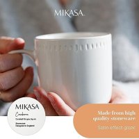Нов комплект от 4 броя Керамични Чаши Mikasa Cranborne 320ml Подарък дом кухня, снимка 7 - Други стоки за дома - 42835790