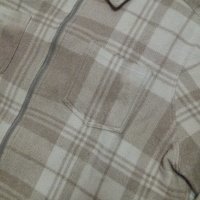 Мъжко яке тип риза в светлобежово едро каре, снимка 2 - Якета - 44446723
