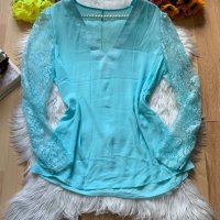 Елегантна шифонена блуза, снимка 1 - Блузи с дълъг ръкав и пуловери - 36757566