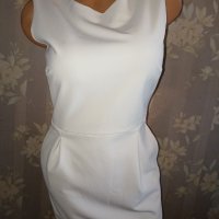 Zara S-Бяла  къса рокля с изрязан гръб , снимка 10 - Рокли - 40532961