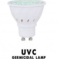 Бактерицидна UVC лампа LED Дезинфекционна стерилизациона лампа гемацидна крушка ултравиолетова  GU10, снимка 2 - Лед осветление - 30832975