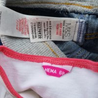 Дънки блуза и буйки за малка дама 3-6 месеца, снимка 5 - Комплекти за бебе - 29855182