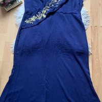 Официална синьо лилава дълга рокля, снимка 1 - Рокли - 42809708