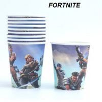 Fortnite Фортнайт 8 бр картонени чаши парти рожден ден, снимка 1 - Чаши - 31576644