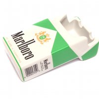 Код 93102 Сувенирен пепелник, изработен от керамика във формата на отворена кутия за цигари с надпис, снимка 2 - Други - 37019859
