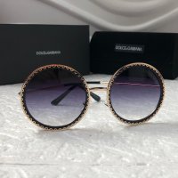 Dolce & Gabbana DG Дамски слънчеви очила кръгли овални , снимка 4 - Слънчеви и диоптрични очила - 38767143