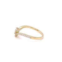 Златен дамски пръстен 1,68гр. размер:55 14кр. проба:585 модел:21864-1, снимка 3 - Пръстени - 44201872