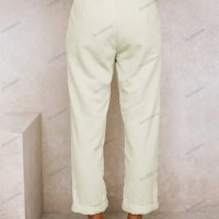 Дамски широки панталони от кадифе с висока талия и широки прави крачоли, 7цвята - 023 , снимка 11 - Панталони - 42815362