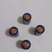 Качественни черни капачки за вентили винтили с емблеми на Супермен Supermen, снимка 3 - Аксесоари и консумативи - 34921855