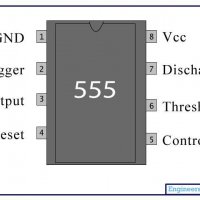 LMC555CN CMOS таймер 555, работи от 1,5V до 15V, снимка 3 - Друга електроника - 31825430