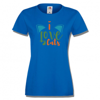 Дамска тениска I Love Cats,Тениска с Кучета,Животни,Изненада,Празник, снимка 6 - Тениски - 36428268
