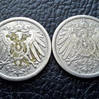 Стара монета 5 пфенига 1901 г. буква А , 2 броя - Германия- хит цена !, снимка 6 - Нумизматика и бонистика - 39724375
