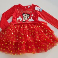 Коледна рокля Мини Маус 9-12 месеца - НОВА, снимка 5 - Бебешки рокли - 30635936