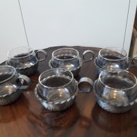 Немска купа за пунш с метален обков и шест чаши, снимка 11 - Сервизи - 31761872