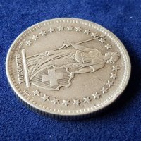 2 франка 1948 Швейцария СРЕБЪРНИ сребърна монета сребр, снимка 6 - Нумизматика и бонистика - 39771736