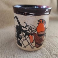 Страхотна керамична чаша с птици, снимка 2 - Чаши - 38520230