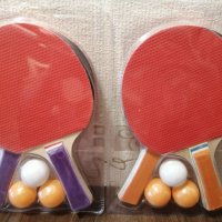 Комплект за тенис на маса, Хилки 2 броя,Топчета 3 броя, снимка 2 - Тенис - 42541460