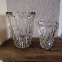 Стъклени ретро български вази , снимка 1 - Антикварни и старинни предмети - 44402496