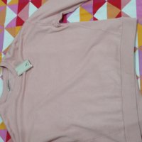 Нова Дамска Блуза с  лека вата в прасковено размер Л ХЛ, снимка 1 - Блузи с дълъг ръкав и пуловери - 42758243