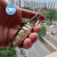 НАМАЛЕНИЕ! 3D воблер за риболов с 8 сегмента 14см, снимка 10 - Стръв и захранки - 28850680