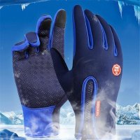 4049 Сини ръкавици с дълги пръсти, снимка 6 - Ръкавици - 42156078