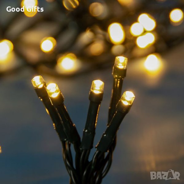 800 LED Коледни лампички, Топло бяло, 43м, снимка 1