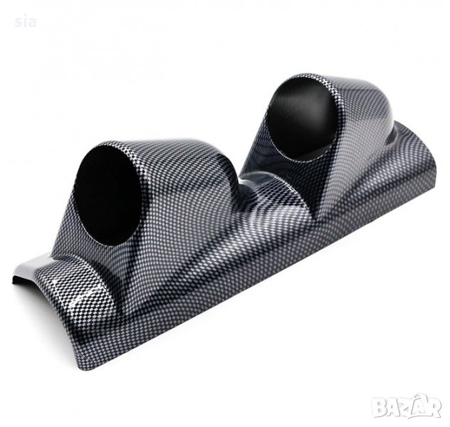 Стойка за измервателни уреди за колонка 52мм, карбон, 29/ 9,5/ 10 см., снимка 1