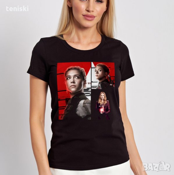 Тениски Marvel Черната вдовица Black Widow Модели цветове и размери, снимка 1