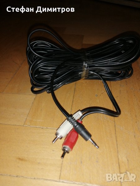Кабел 3,5mm JACK(м)/2xRCA(м) 10m, снимка 1