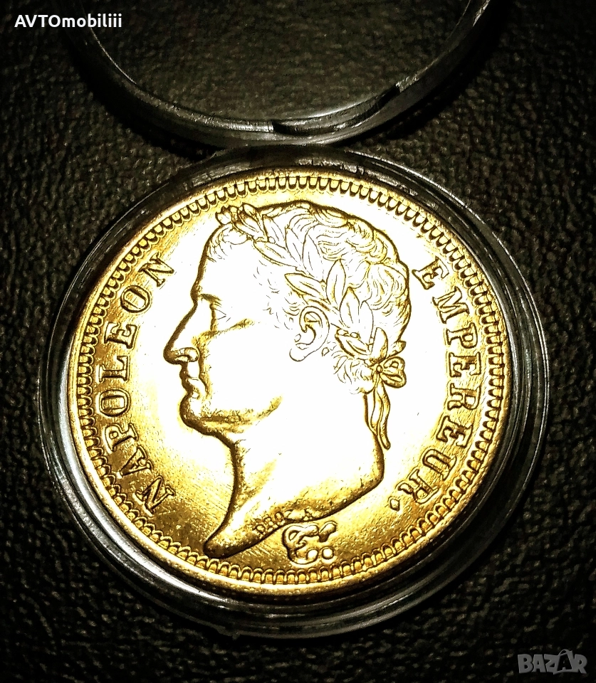 Позлатена монета 40 Франка 1809 г Наполеон , снимка 1