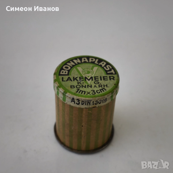 Стара кутия лейкопласт лепенка Bonnaplast Lakemeier  #6206, снимка 1