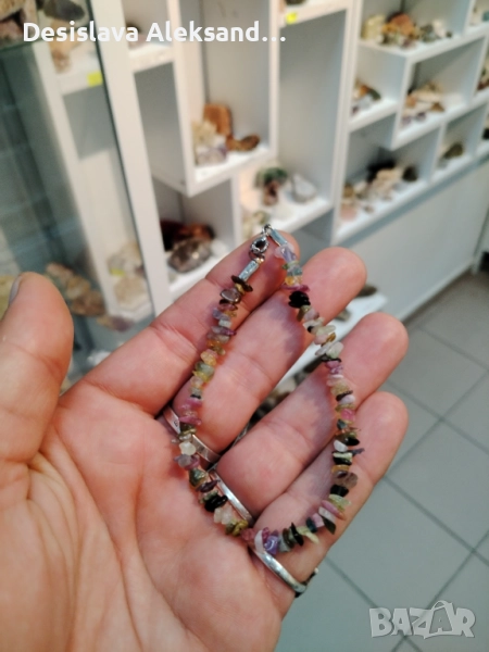 Гривна с цветен турмалин, много изгодно , снимка 1
