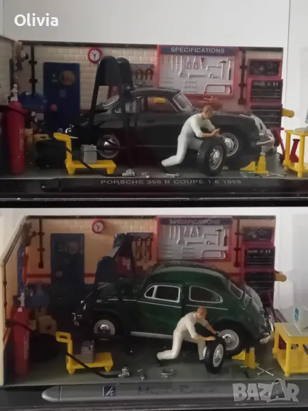 Diorama Garage 1:43 Schuco, Cararama, Диорама гараж Porsche, VW, снимка 1