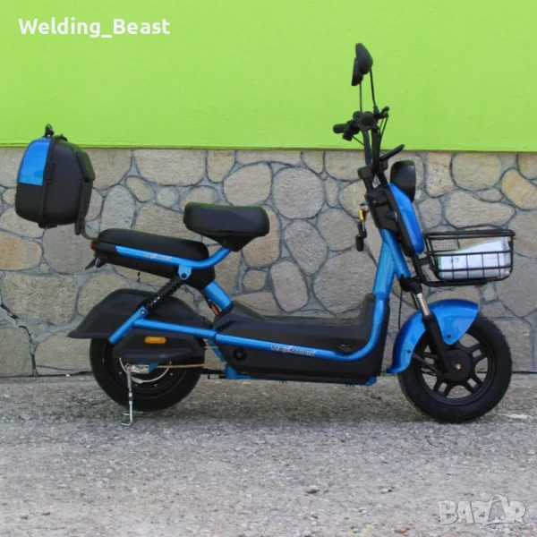 Електрическо колело-мотопед SG Super Crown 750W / 48V / 15Ah - Blue, снимка 1