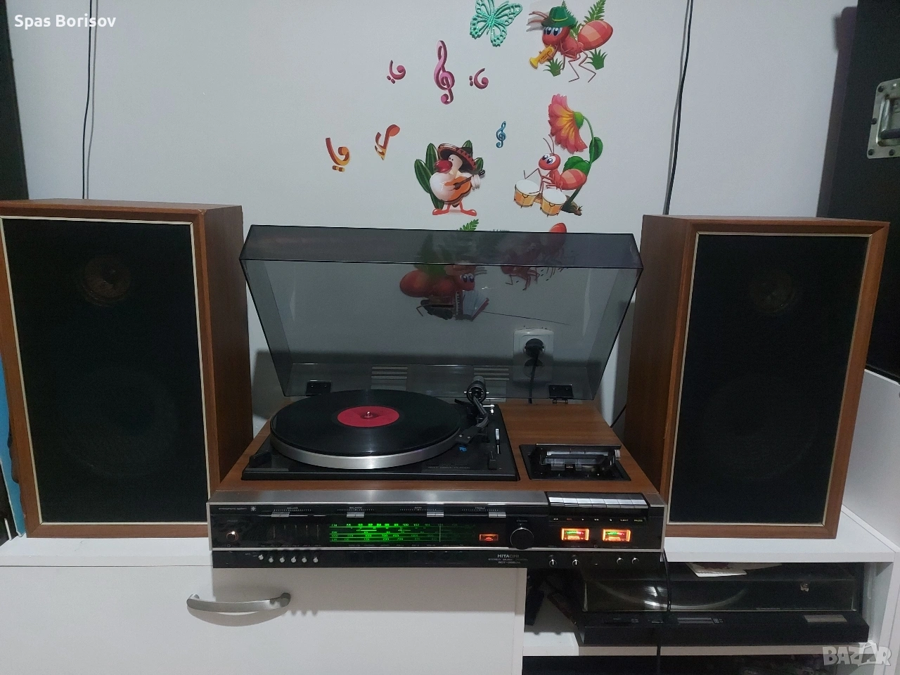 хитачи грамофон касети радио , снимка 1