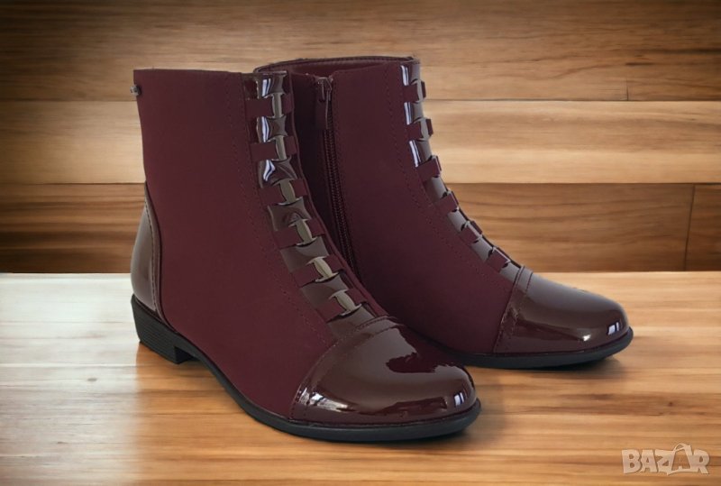 ПРОМО:Дамски боти в бордо, снимка 1