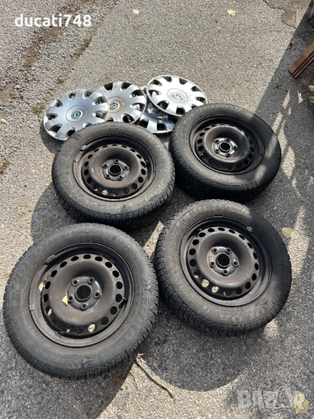 4бр. железни джанти с тасове 15" 5x112 - Skoda и VAG групата, снимка 1