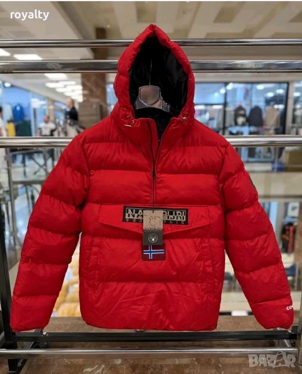 Червено Зимно Мъжко Яке , снимка 1