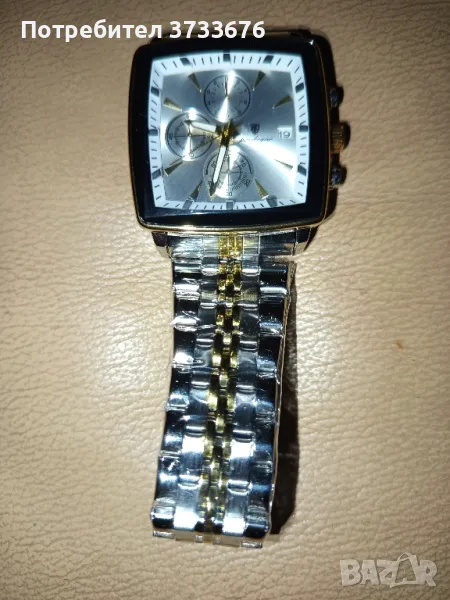 Часовник ръчен,метален хронограф., снимка 1